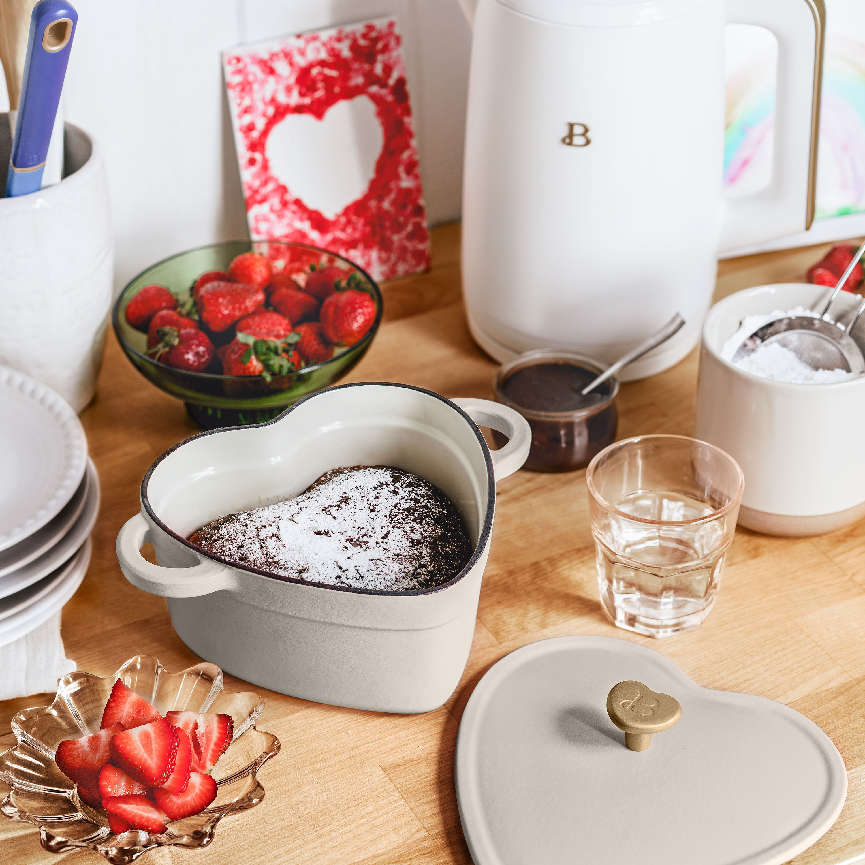 Beautiful by Drew Barrymore 2-Quart Heart Dutch Oven photo 8