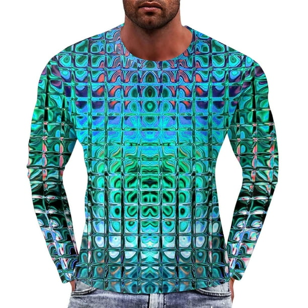 Playeras Para Hombre De Gran Tamaño, Camiseta De Manga Larga Con Cuello Redondo Y Edición Damage De Color Liso Para Hombre, Camiseta Informal Holgada Y Cómoda De Negocios A La Moda