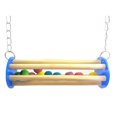 thumbnail image 2 of Flmtop Pet Bird Squirrel Parrot Bead Chain Chewing Climbing Swing Bite Toy Cage Decor Random Color, 2 of 6