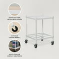 thumbnail image 2 of Design Ideas MeshWorks 2 Tier Wheeled Metal Storage Shelving Cart, White, 2 of 11