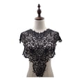 thumbnail image 2 of Soumake Lace Fake Collar Embroidered Corsage Hollow Design Big Flowers Detachable Front / Back Collar Lace Applique Female Charm For Sewing Shop Practical, 2 of 8