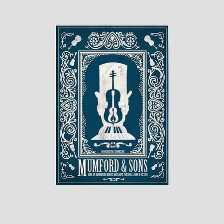 Music Poster - Mumford and Sons - Bonnaroo Festival 2011 - Vintage Style - Size 24x36 - Postora