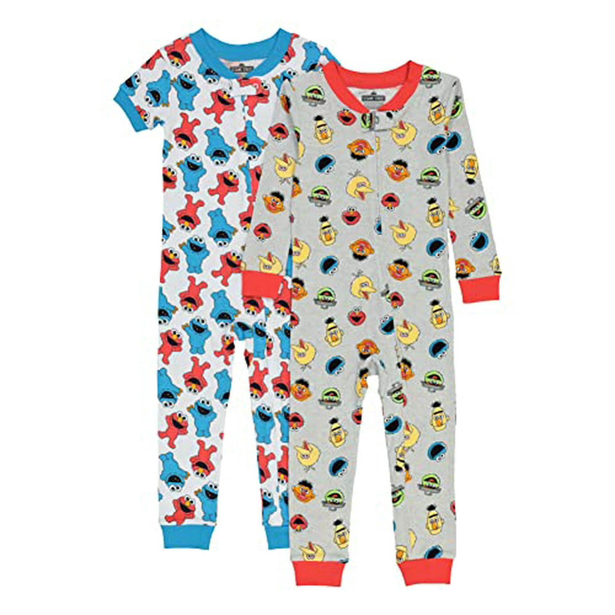 boys Footless Pajamas Baby and Toddler Sleepers Sesame Pals 12 Months US Walmart