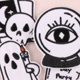 thumbnail image 3 of 6PCS-Skull Ghosthead Etiqueta de tela Parche de personalidad Etiqueta bordada, 3 of 5