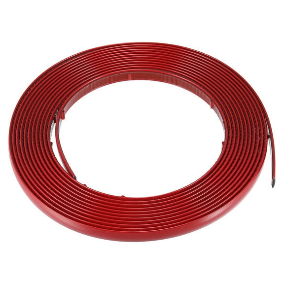 25/64in 10mm Wide 16.4ft 5m Length Red Car Door Edge Guards Body Trim Strip for Rearview Mirror Bumper Window