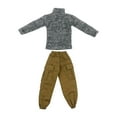 thumbnail image 3 of Suéter de cuello alto hecho a mano con estilo, accesorios y ropa para hombre a escala 1:6 Gris, 3 of 9