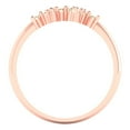 thumbnail image 5 of 0.17 ct Brilliant Round Cut Natural Morganite 14k Rose Gold Stackable Band SZ 10, 5 of 6