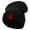 Black, variant on Red Rooster Embroidered 12 Inch Long Knitted Beanie - Camel OSFM