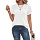 thumbnail image 1 of Blusas de verano Dokotoo 2025 para mujer, casual, manga corta M, color blanco, 1 of 8