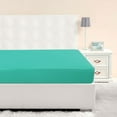 thumbnail image 6 of PiccoCasa 110GSM Brushed Microfiber Fitted Sheet with 16" Depth, Turquoise Full, 6 of 6