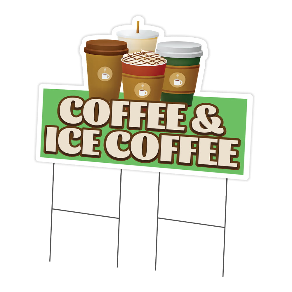 Coffee #2 Outdoor Lawn Decoration Corrugated Plastic Yard Sign 