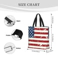 thumbnail image 4 of Lafuoo Vintage American Flag Pattern Single Shoulder Convenience Bag, Large Capacity Zippered Handbag for Shopping, Unisex-One Size, 4 of 7