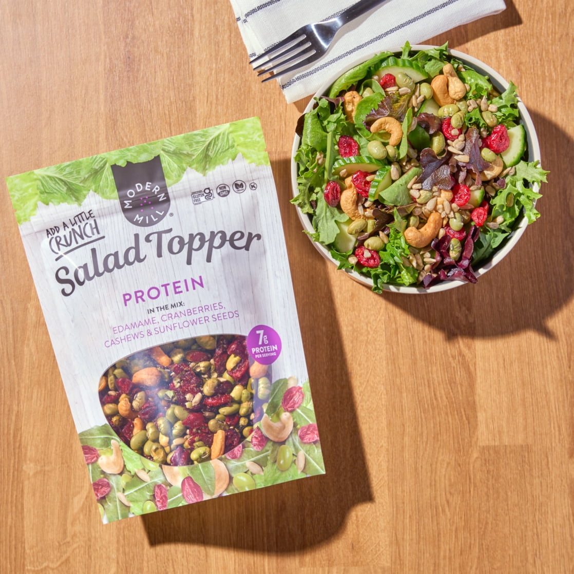 (2 pack) Modern Mill Protein Salad Topper 6oz, Gluten-Free, Vegan, Non GMO