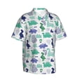 thumbnail image 2 of Balery Dinosaur Print Men's Hawaiian Shirts Short Sleeve Beach Shirt Relaxed Fit Vacation Button Down Shirts-, 2 of 9
