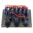 thumbnail image 4 of tredstone Panneau de Commutation Marine 6 Gang ON Off Rocker Panneau de Commutation Rocker Panneau de Commutation Panneau Voltmètre Installation Facile, 4 of 6