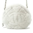 thumbnail image 1 of Pre-Owned CHANEL Chain Shoulder Bag Coco Mark Coconege Shearling AS4279 White, 1 of 12