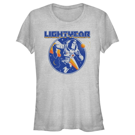 Junior's Lightyear Retro Logo  Graphic Tee Athletic Heather Large