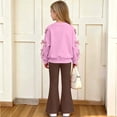 thumbnail image 6 of Lmnyox Cute Outfits for Girls 2 Pieces Bow Knot Pullover and Bell Bottom Pants Casual Clothing Sets, 6 of 8