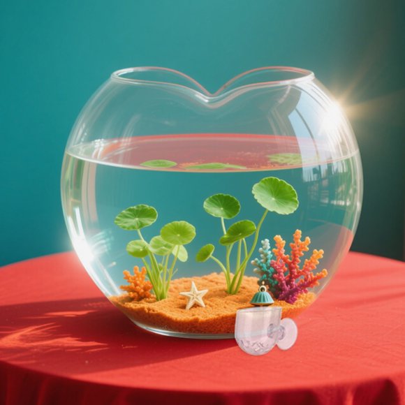EXHUMKY 8Ud Acuario Alimentador Pared Transparente Para Plantas Y Peces Ahorra Espacio