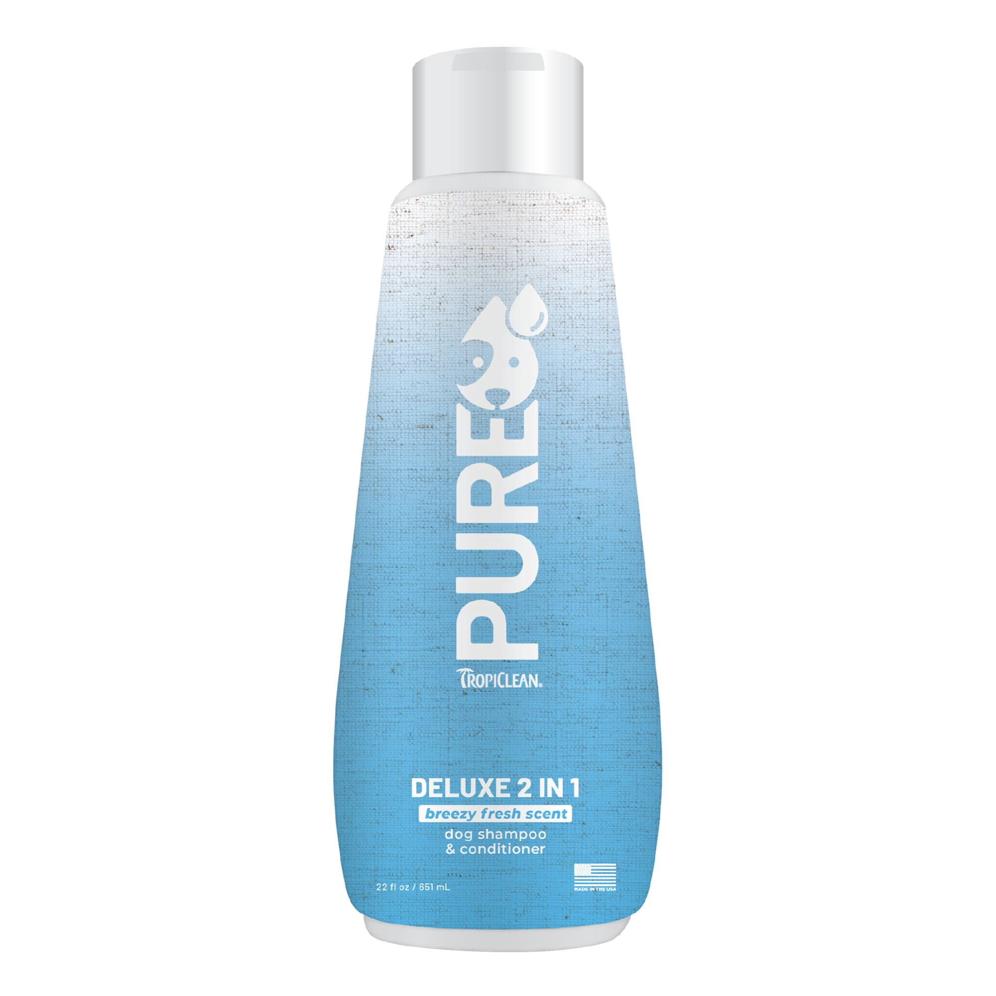 TropiClean PURE Breezy Fresh Deluxe 2in1 Shampoo and Conditioner for Pets 22 fl.oz.