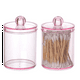 thumbnail image 5 of Qtmnekly - Juego de 4 tarros dispensadores de bolas de algodón para baño con tapas, organizador de tocador para baño y bastoncillos de algodón, 5 of 6