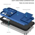 thumbnail image 2 of for Samsung Galaxy S23 FE 5G Case with Slide Camera Cover, Armour Rugged Silicone TPU Bumper Tough PC Cover S23 FE with Kickstand, Military Shockproof Protective Phone Case for Samsung S23 FE Blue, 2 of 7