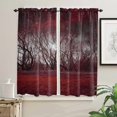 thumbnail image 4 of Red Trees Starry Sky Forest Curtain For Living Room Kids Bedroom Kitchen Window Curtains Home Interior Drapes, 4 of 7