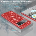 thumbnail image 4 of TECH CIRCLE for Google Pixel 8 Pro Phone Case, Glitter Sparkle Bling Shiny Diamond Slim Soft TPU Silicone Anti-Slip Protective Case Cover for Women Girls for Google Pixel 8 Pro 5G 6.7" 2023, Red, 4 of 7