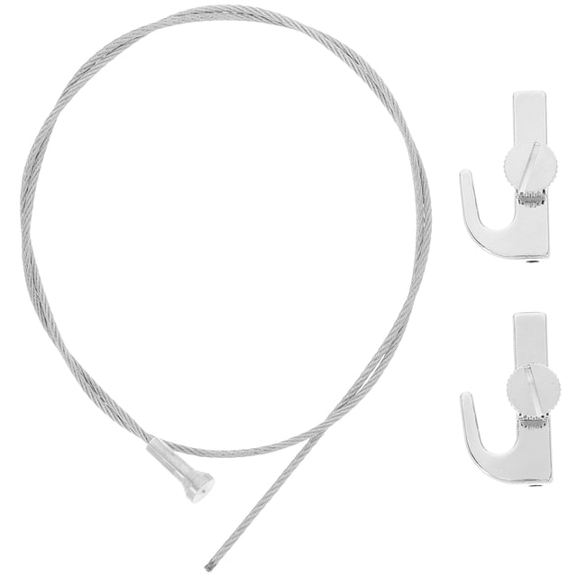 1 Set Of Stainless Steel Wire Rope Picture Hanging System With Hooks For Gallery Stainless Steel Wire Rope Frame Hooks Picture Hanging Wire Photo Hooks