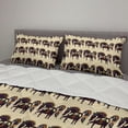 thumbnail image 2 of Folk Art Comforter & Sham Bedding Set, Inspired Pattern of Ornamental Horse Ukrainian Karakoko Style, 3 pcs Duvet Set Microfiber Filling Quilt, 5 Sizes, Cream Multicolor, by Ambesonne, 2 of 4