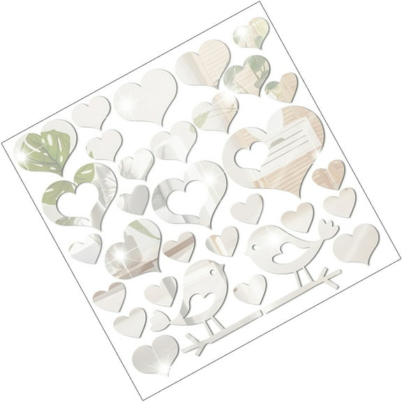 LEORX 1Set Wall Decal Wall Decoration Acrylic Mirror for Modern Living Room