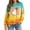 02-Yellow, variant on qafoshin Halloween Sweatshirts for Women Oversized Crew Neck Long Sleeve Printed Shirts Cute Pullover Plus Size Tops