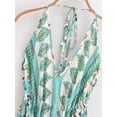 thumbnail image 4 of Women Wild Floral Print Backless Sexy Beach Bohemian Maxi Dress Lady High-Low Tassel Strapless Vacation Boho Dress, 4 of 6
