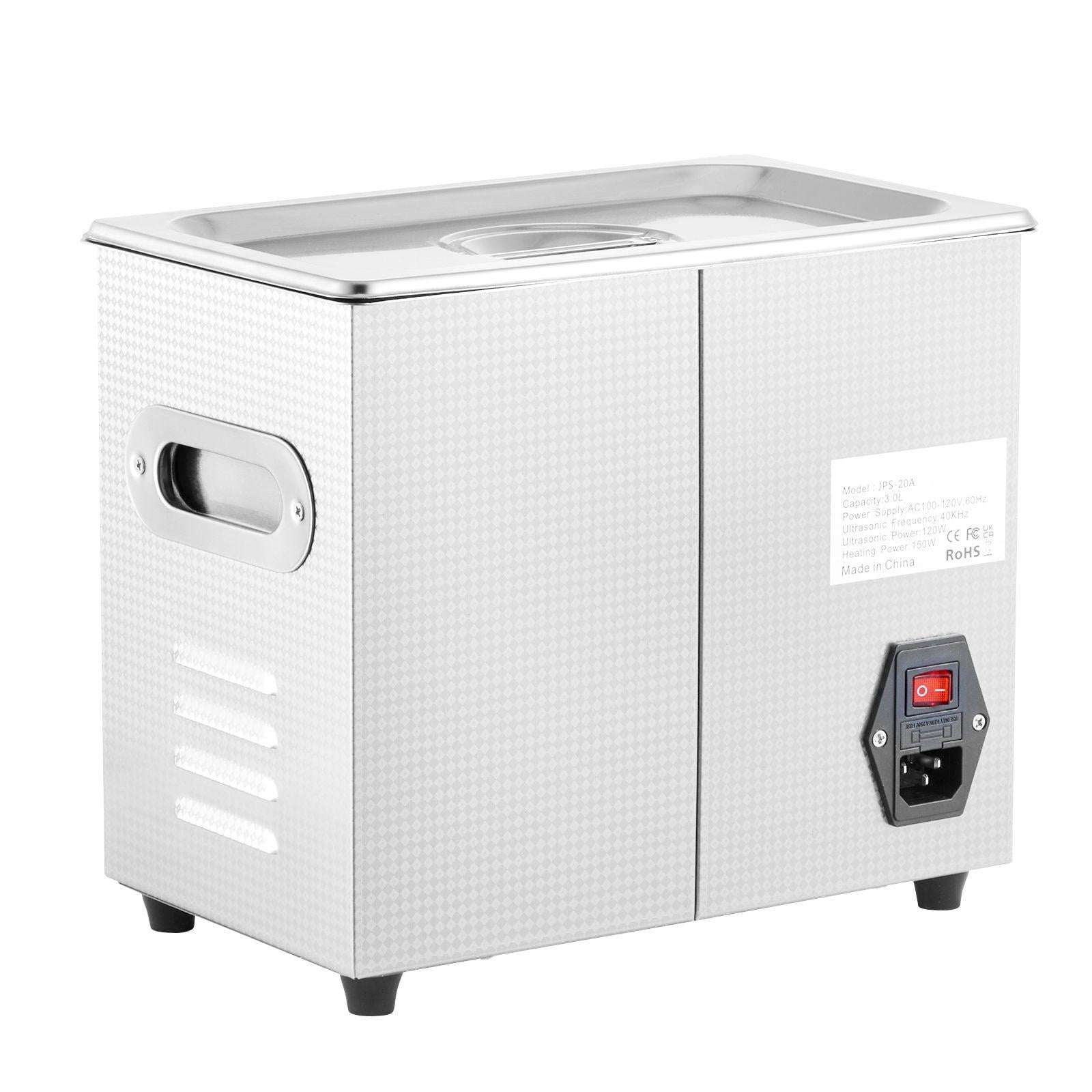 Ultrasonic Cleaner 3L Digital Timer Heater Professional Jewelry Cleaner Stainless Steel Heated Cleaning Machine for Glasses Watch Rings Small Parts Circuit Board