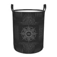 thumbnail image 1 of DouZhe Waterproof Collapsible Large Laundry Baskets, Mystic Viking Gothic Runes Prints Circular Hamper with Handles, 1 of 6