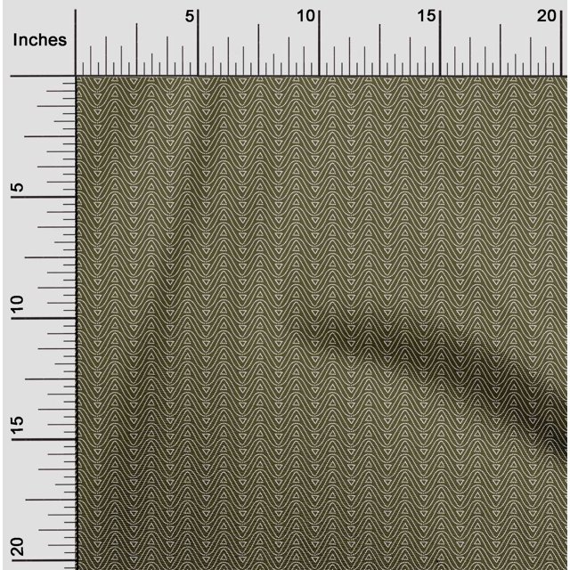 oneOone Cotton Flex Fabric Waves & Triangle Geometric Print Sewing Fabric BTY 40 Inch Wide