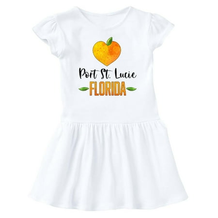 

Inktastic Port St Lucie Florida Orange in Heart Gift Baby Girl Dress
