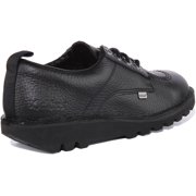 Kickers Kick Lo Tumble Unisex Premium Leather Lace Up Shoes In Black Size 10M