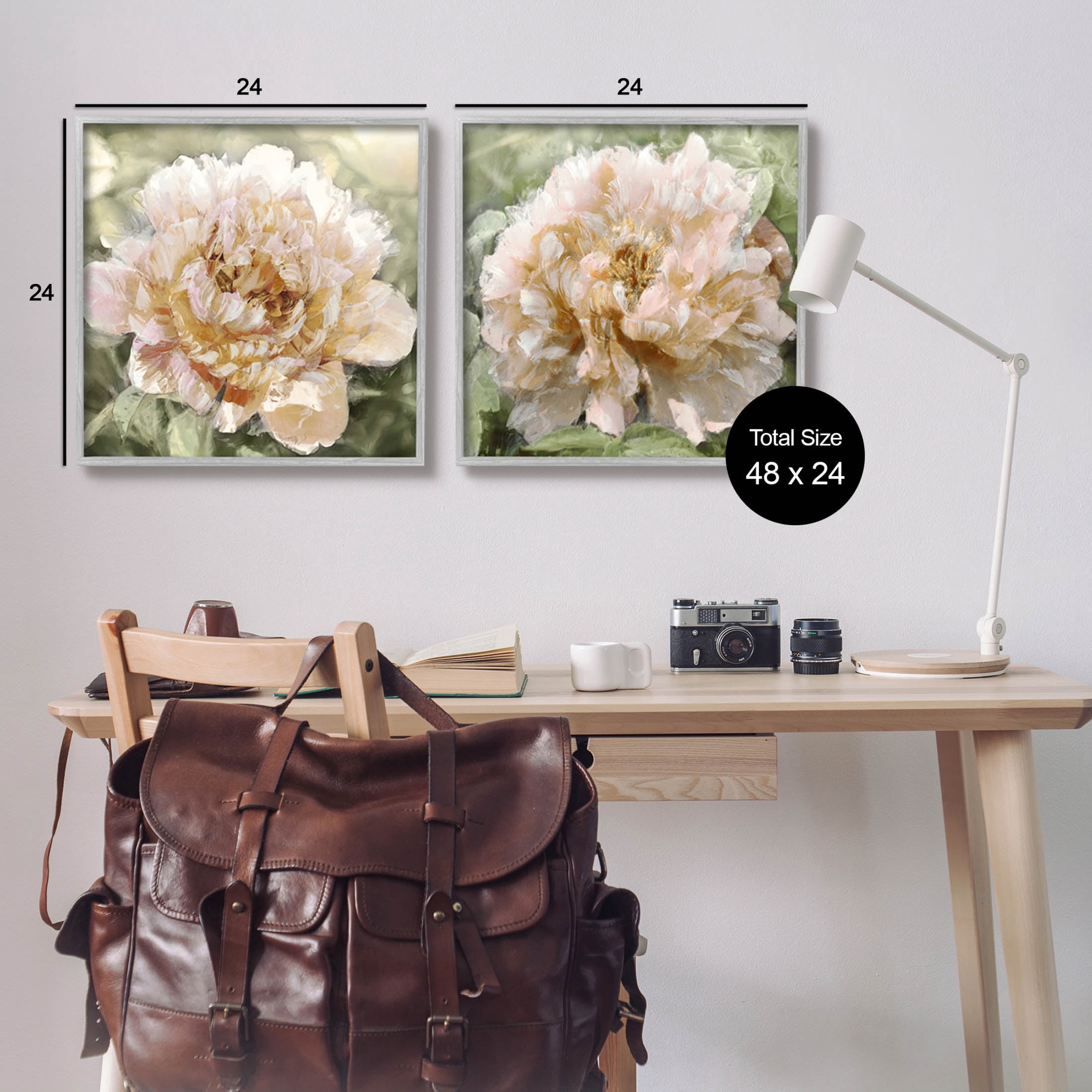 Carnation Plant Blooming Garden Botanical & Floral Graphic Art Gray Framed Art Print Wall Art, Set of 2