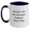 White/Navy, variant on Funny Aerospace Engineer Gifts for Men from Friends, Unique Two Tone Coffee Mugs with Because I Am The Aerospace Engineer. That's Why., Ideal Gift for Graduation Day
