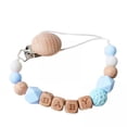 thumbnail image 1 of clip para chupete con cuentas,Clips para chupete Juguetes clip para chupete con cuentas,Portachupetes de silicona para recién nacidos,soporte para cadena de chupete de madera 4 piezas, 1 of 8