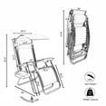 thumbnail image 5 of Zero Gravity Lounge Chair Folding Recliner with Shade Canopy Cup Holder for Patio Beach Pool Yard Garden Outdoor, Gray, 5 of 8