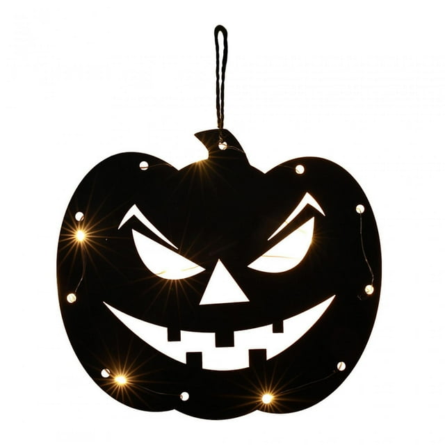 Luces LED para ventana de Halloween, decoración de ventana iluminada de Halloween, adorno navideño colgante iluminado para mesa, chimenea, hogar Estilo D