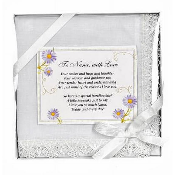 To Nana With Love Keepsake Handkerchief - By Ganz