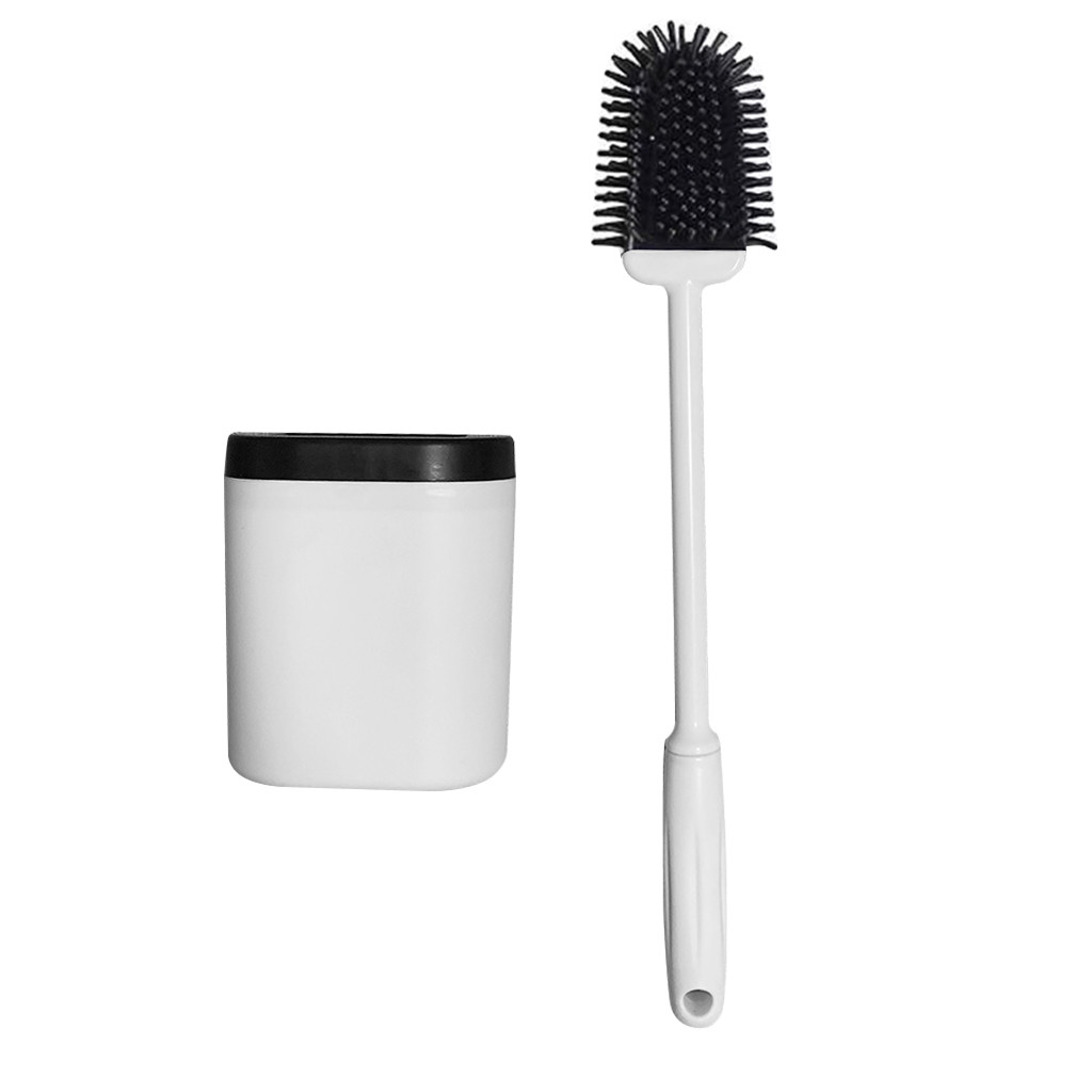 Toilet Brush Toilet Cleaning Kit Silicone Wall Hanging Toilet Cleaning