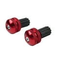 thumbnail image 6 of NS 2pcs Motorcycle Vibration Bar Ends Handlebar Hand Grips End Cap Plug Slider Universal 7/8" Aluminum Red Motorbike For Universal, 6 of 9