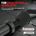 thumbnail image 3 of ROALW EZ Curl Bar, 47-Inch Olympic Barbell for Bicep & Tricep Workouts - 500 LB Capacity, Compatible with 2-Inch Weight Plates, Ideal for Home Gym Strength Training, Black, 3 of 8