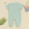 thumbnail image 3 of Bagilaanoe Newborn Baby Girls Boys One-pieces Short Sleeve Jumpsuit 3M 6M 12M 18M Infant Romper Summer Casual Clothing, 3 of 7