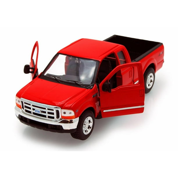 1999 Ford F350 Pickup Truck, Red Welly 22081 1/24 scale Diecast