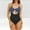 11Navy, variant on Women's Tummy Control Swimsuit One Piece Slimming Bathing Suit Push Up Cutout Tie Knot Front Backless Bikini Swimwear